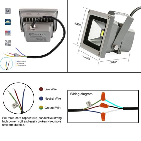 led flood light with junction box|how to wire flood light outlet.